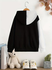 Boy's Cotton Hoodie NICE Print Long Sleeve Top Hooded Pullover