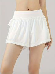 High Waist Breathable Sporty Shorts with Pocket