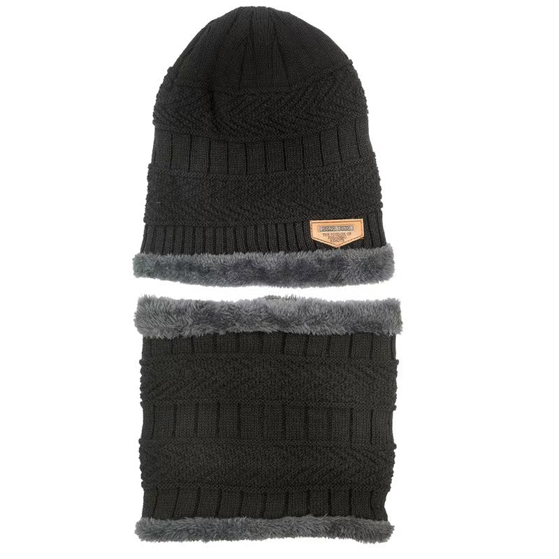 Winter Street Style Knitted Hat Scarf Cap