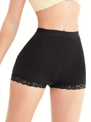 Lace Trim Shaping Panties Tummy Control Butt Lifting Women's Underwear