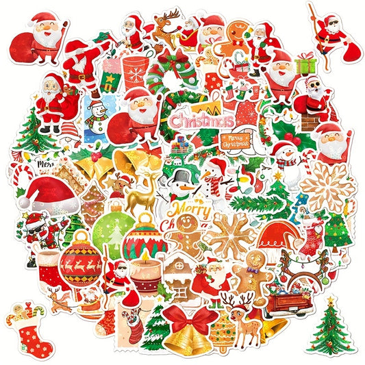 100 Christmas Stickers Holiday Gift Waterproof