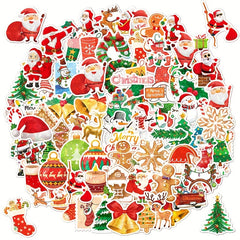100 Christmas Stickers Holiday Gift Waterproof