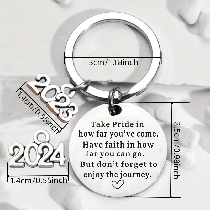 Creative Graduation Keychain Inspirational Gift for Him Her Women Men