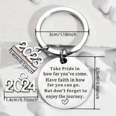 Creative Graduation Keychain Inspirational Gift for Him Her Women Men