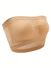 4pcs Strapless Bandeau Bras Soft Stretch Everyday Bra Women's Lingerie