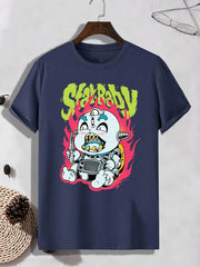 Men's Baby Monster Pattern T shirt Active Stretch Breathable Tee