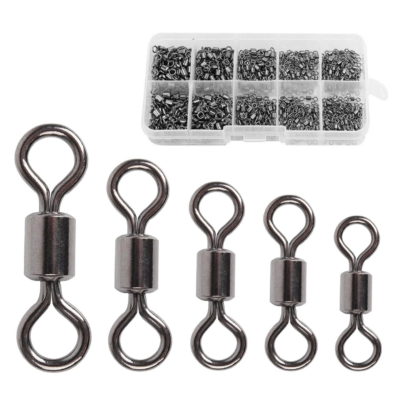 210pcs Fishing Barrel Swivels Set for Saltwater and Freshwater Fishing