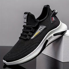 Men's Slip-On Sneakers with Shoelaces Odor-Resistant Athletic Shoes