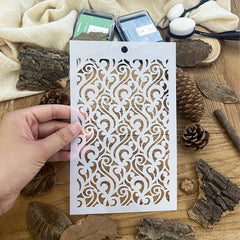 Retro Flowers Stencils DIY Art Stencils For Painting On Wood Canvas Paper Fabric