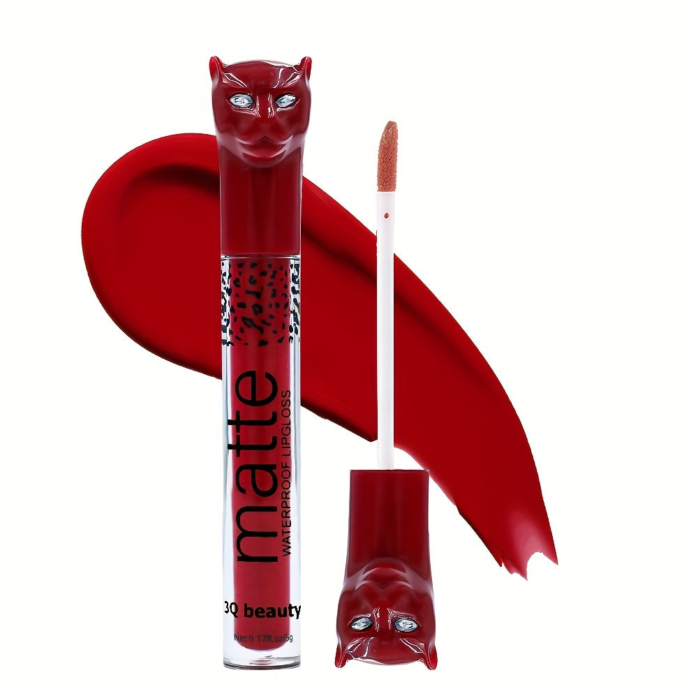 Leopard Lip Gloss Matte Non-stick Lip Glaze Makeup 12 Colors