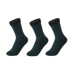 3 Pairs Fuzzy Socks Cozy & Warm Mid Tube Socks Women's Stockings