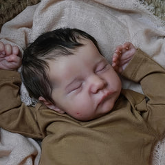19" Reborn Doll Lifelike Newborn Soft Touch 3D Skin Hand Painted Art Doll