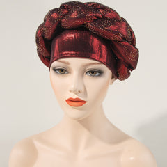 Twist Nail Bonnet Casual Turban Solid Women Headscarf Headwarp