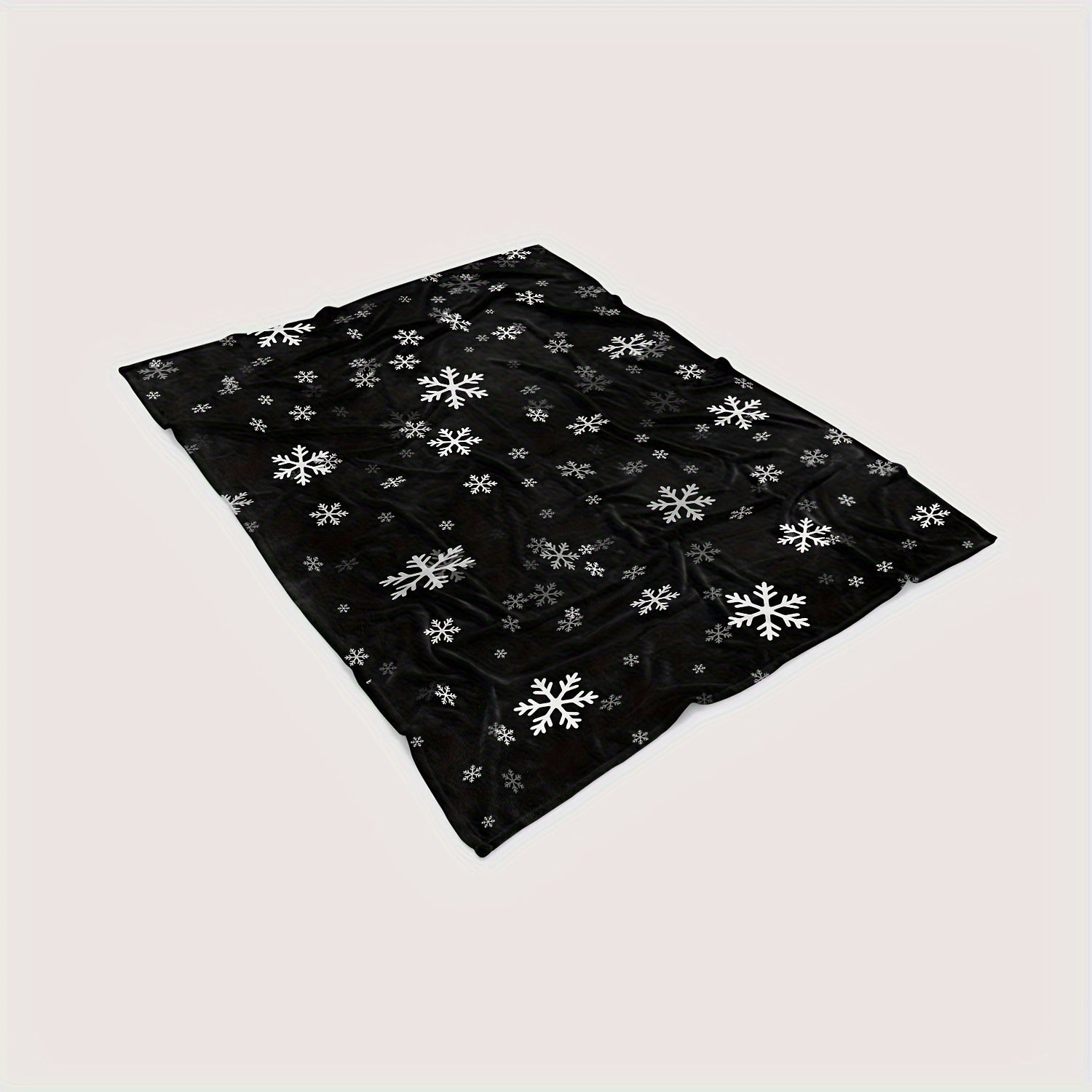 Christmas Snowflake Blanket Lightweight Flannel Sofa Bedroom Chair Winter Warm