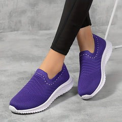 Women's Breathable Knit Slip On Sneakers Lightweight Shoes