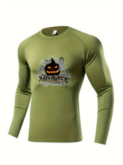 Skeleton Compression Long Sleeve Athletic Baselayer Undershirt