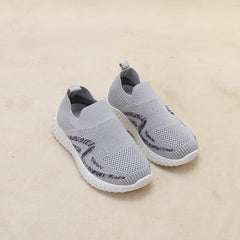 Boys Breathable Woven Shoes Lightweight Slip On Walking Shoes