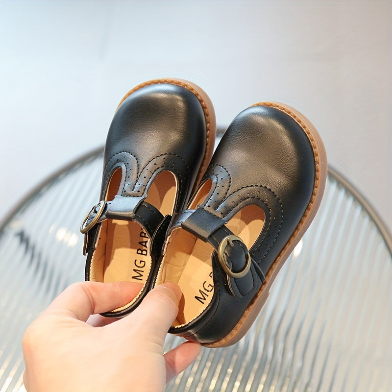 Vintage Solid Flat Shoes For Girls Spring Walking Shoes