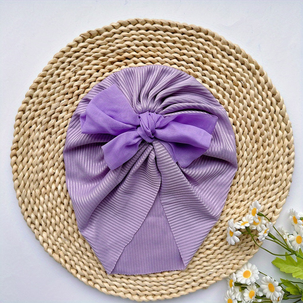 Soft Elastic Strip Flower Baby Hat For Girl
