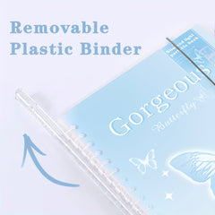 A5 B5 74 Sheets Butterfly Cover Waterproof Notebook