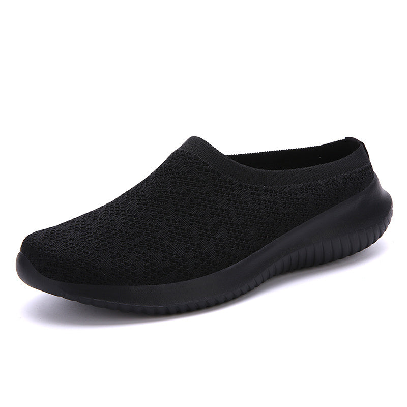 Women's Knitted Walking Mules Shoes Lightweight Non slip Shoes