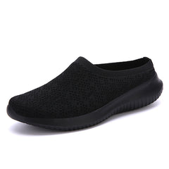 Women's Knitted Walking Mules Shoes Lightweight Non slip Shoes