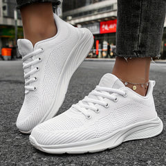 Women's Mesh Sneakers Low Top Lace Up Shoes