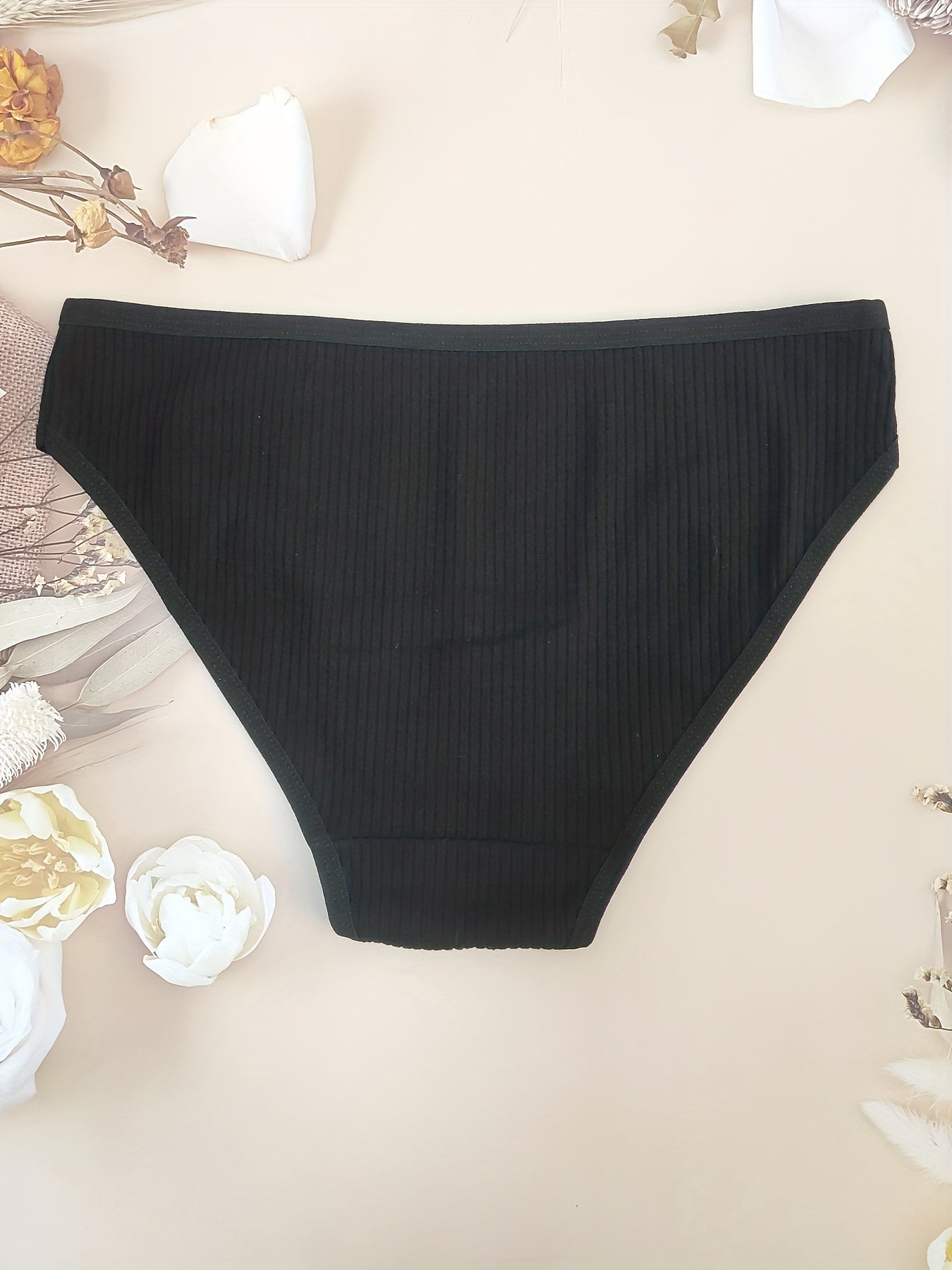 Ribbed Sports Briefs Comfy & Breathable Intimates Panties