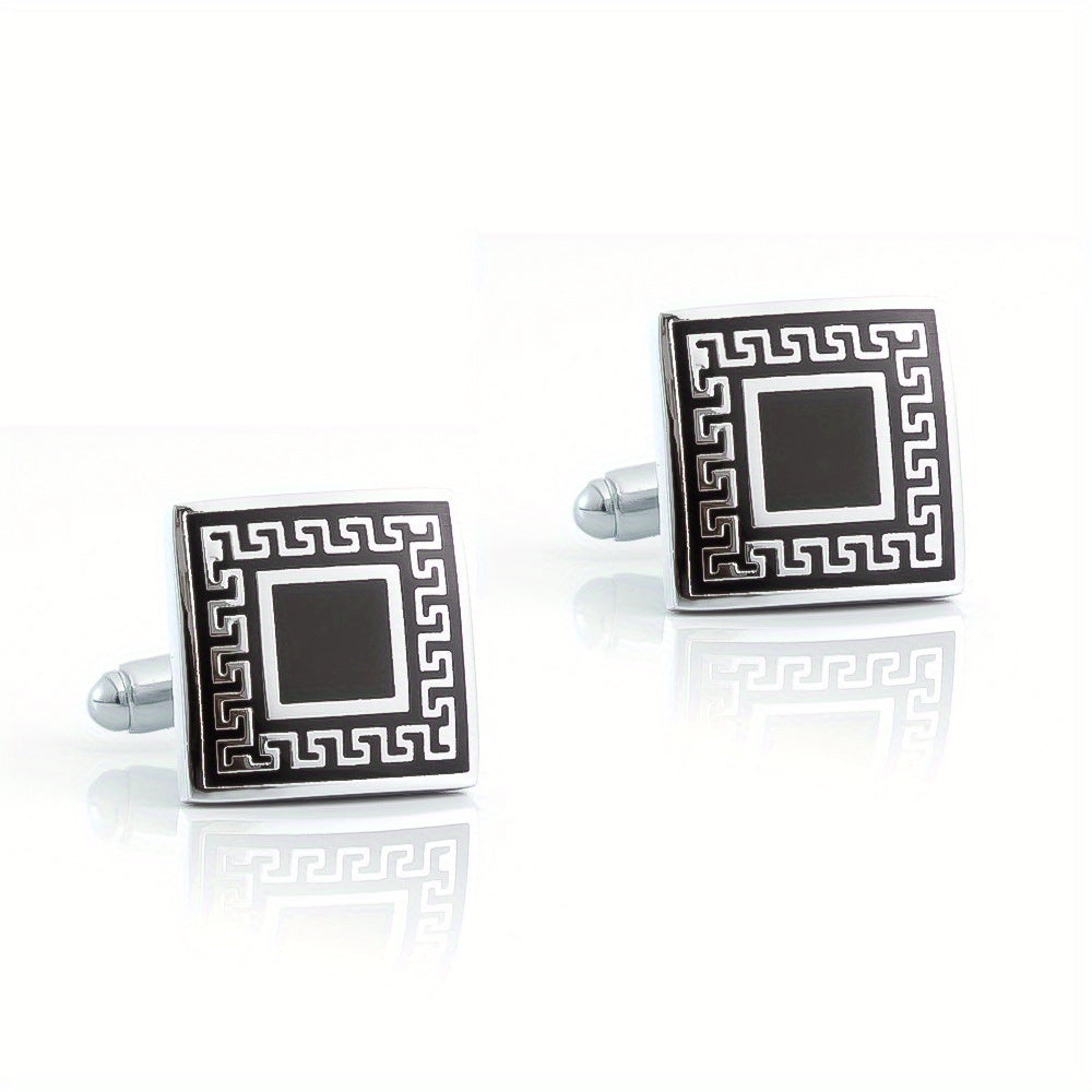 Retro Romantic Square Cufflinks for Men