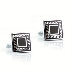 Retro Romantic Square Cufflinks for Men
