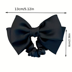 Large Bowknot Satin Scrunchies Hair Tie Hair Rope Vintage Hair Accessories