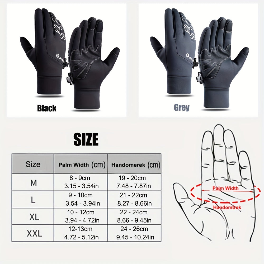 Men's Winter Windproof Waterproof Warm Touch Screen Gloves