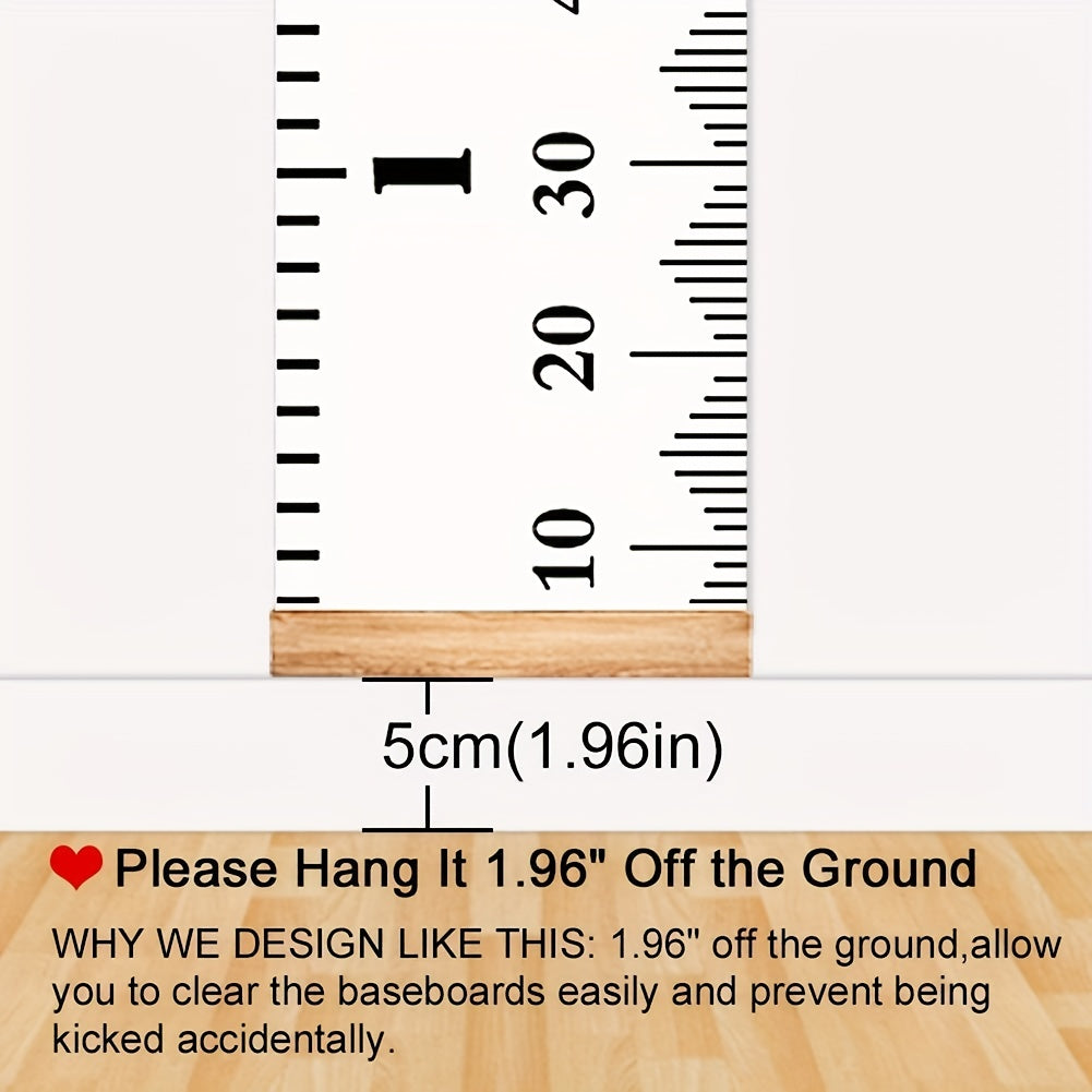Canvas Growth Chart Wall Decor Removable Height Ruler 79" x 7.9"