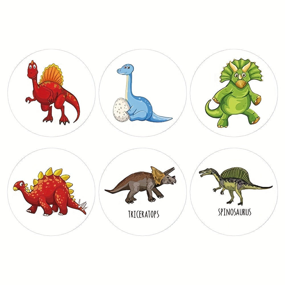 Dinosaur Cartoon Motivation Stickers Roll for Office Decor