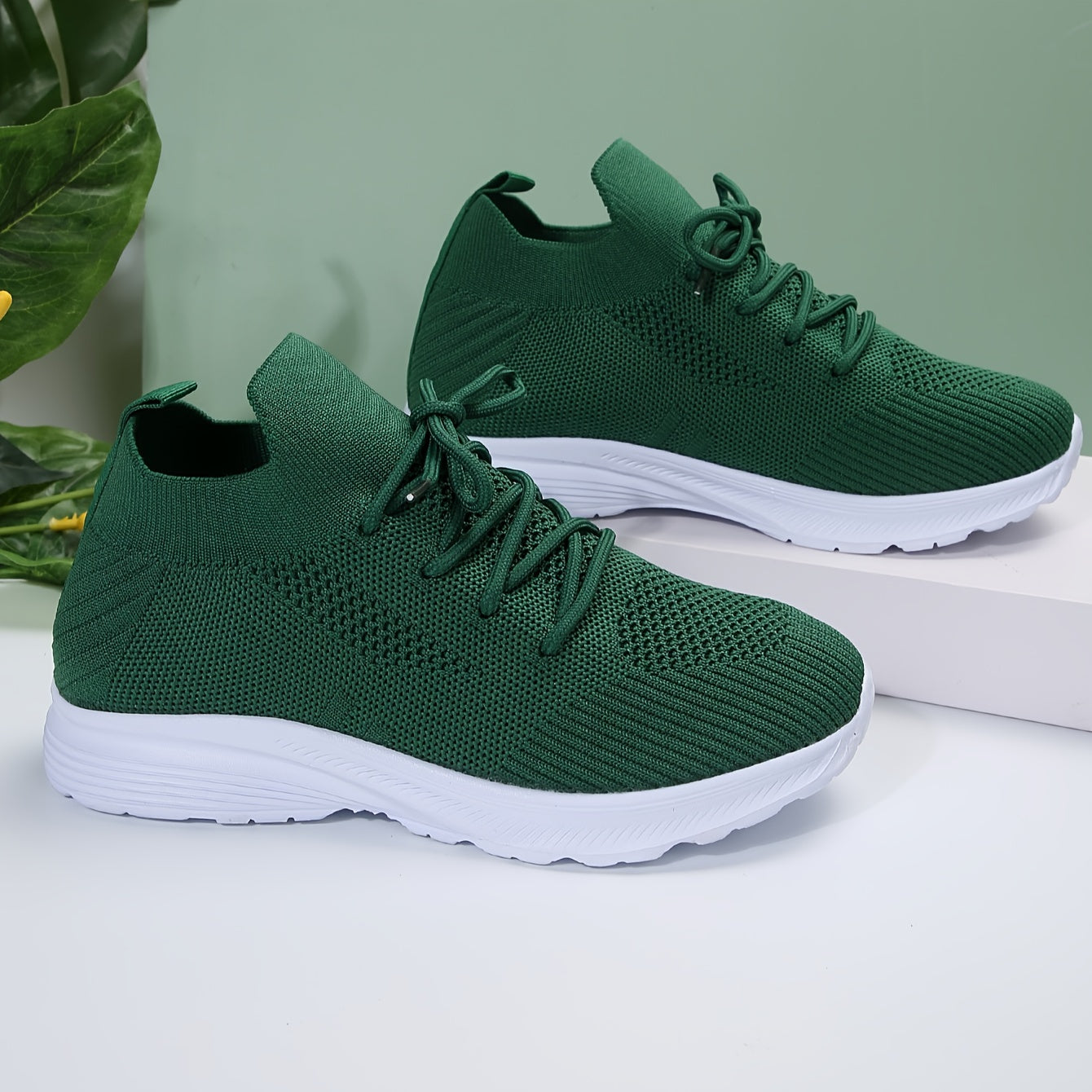Women's Thick Sole Road Running Shoes Breathable Comfortable Outdoor Sneakers