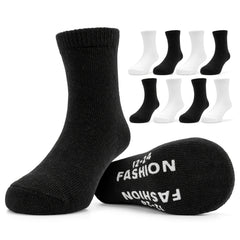8 Pairs Kids Thermal Crew Socks for Cold Weather