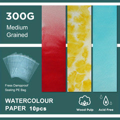 SeamiArt 300G Watercolor Paper Fine Medium Coarse Grain 32K 16K