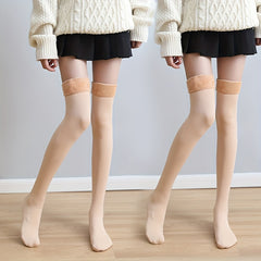 Plush Lined Over The Knee Socks x2