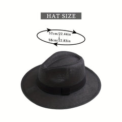 Vintage Jazz Fedora Cap Sun Hat Straw Hats Unisex Beach Hats