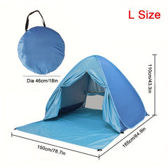 Portable Quick Opening Sunshade Rainproof Tent For 3-4 People