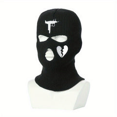 3 Holes Winter Balaclava Mask Full Face Knitted Hat Cap Hip Hop Beanie