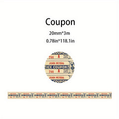 1pc Washi Retro Style Tape for DIY Crafts Gift Wrapping