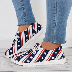 Women's Star Spangled Canvas Shoes Low Top Outdoor Shoes