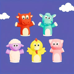 5pcs Farm Animal Finger Puppets Set Animal Finger Puppet Toys
