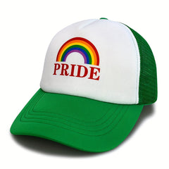 PRIDE Rainbow Trucker Hat LGBT Mesh Baseball Cap Lightweight Adjustable