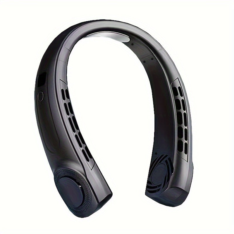 USB Hanging Neck Fan with 5 Speeds Digital Display
