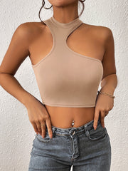 Y2K Asymmetrical Crop Tank Top Sexy Sleeveless Summer Women's Clothing