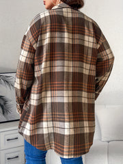 Plaid Print Button Up Shirt Top