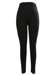 Contrast Trim Leggings Casual Sporty Leggings Women's Clothing