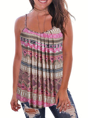 Floral Spaghetti Tank Top Sleeveless Loose Tank